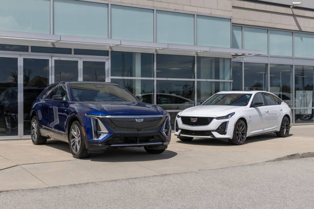 Cadillac Lyriq Offer electric sport utility vehicle showing modern design and long range capability on an open highway
