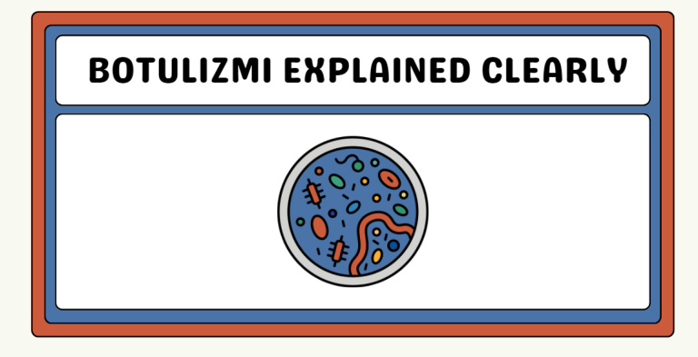 Food safety preparation preventing botulizmi in clean kitchen environment