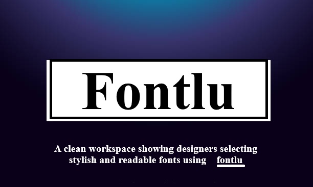 Creative typography preview showing modern styles from fontlu platform