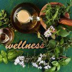 WellHealthOrganic wellness lifestyle with fruits and herbs