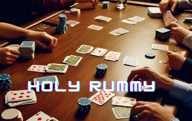 holy rummy online card game interface with cards arranged in sequences on mobile screen