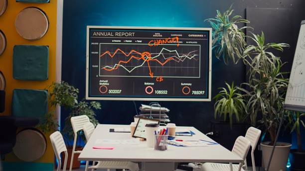 messeregge strategy planning board with notes and laptop