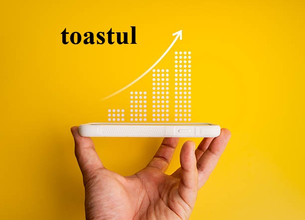 Toastul strategy planning workspace with laptop and analytics charts